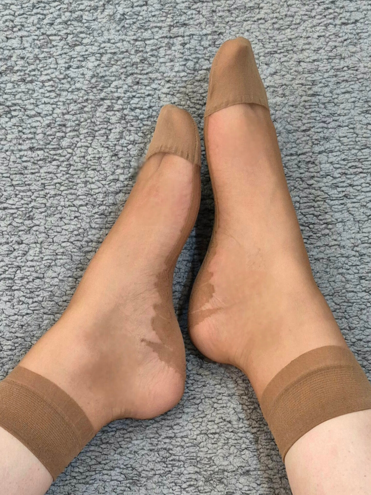 جوراب شیشه ای آجری رنگ کفه دار زنانه