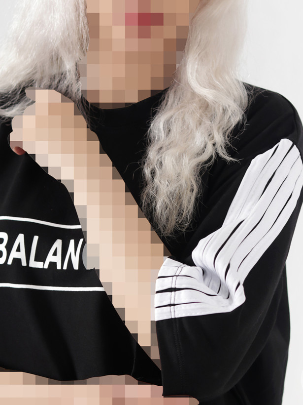 ست تیشرت لانگ و شلوار بگ زنانه BALANCE پنج نوار | جنس گلکسی اعلا